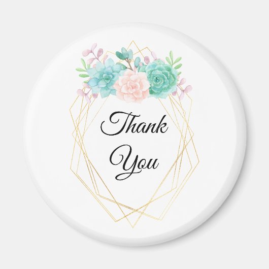 Moderne rosa und grüne Aquarellfarben dank Magnet (Vorne)