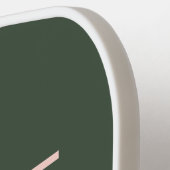 Moderne rosa und grüne Monogramm-Geschenk für sie Pickleball Schläger (Linke Seite)