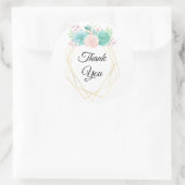 Moderne rosa und grüne Sukkulationen Vielen Dank Runder Aufkleber (Tasche)