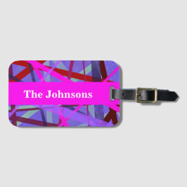 Moderne rosa und Lila Farbtöne Geometrie Abstrakt Gepäckanhänger