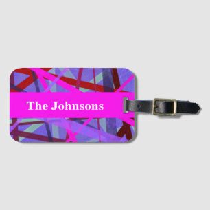 Moderne rosa und Lila Farbtöne Geometrie Abstrakt Gepäckanhänger