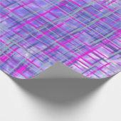 Moderne rosa und Lila Gitterlinien Abstrakt Geschenkpapier (Ecke)