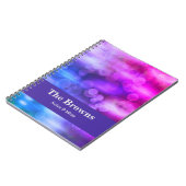 Moderne rosa und Lila Kreise Abstraktes Design Notizblock (Linke Seite)