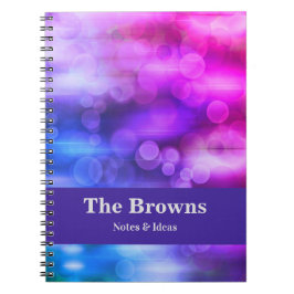 Moderne rosa und Lila Kreise Abstraktes Design Notizblock