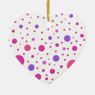 Moderne rosa und Lila Random-Kreise Keramikornament