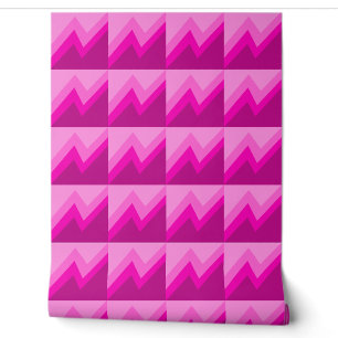 Moderne rosa und magenta Zick-Zack-Tapete  Tapete