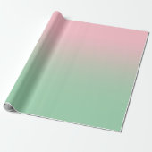 Moderne Rosa und Minze Grün Ombre Geschenkpapier (Ungerollt)