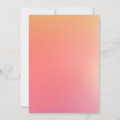 Moderne rosa und orange-farbene Graduierungspartei Einladung (Rückseite)