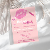 Moderne Rosa und Rosa Girls Night Botox Party Einladung