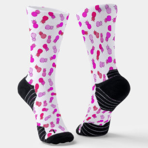 Moderne rosa und rote Ananas Socken