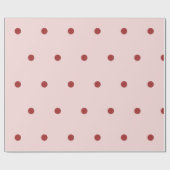 Moderne rosa und rote Punkte-Muster Geschenkpapier (Flach)