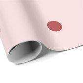Moderne rosa und rote Punkte-Muster Geschenkpapier (Rolleneckpunkt)