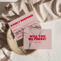 Moderne rosa und roter Retro Spaß kühne einzigarti