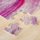 Moderne rosa und schwarze Blume Puzzle (Seite)