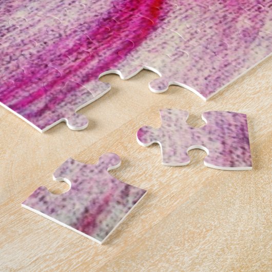 Moderne rosa und schwarze Blume Puzzle (Seite)