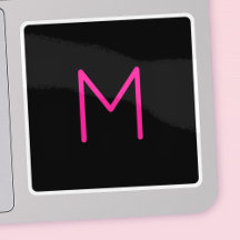 Moderne rosa und schwarze Monogramm