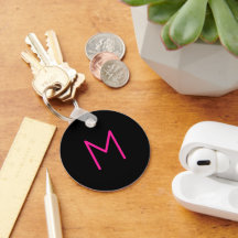 Moderne rosa und schwarze Monogramm