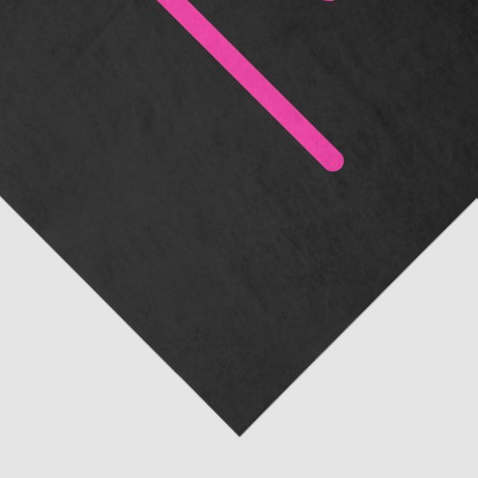 Moderne rosa und schwarze Monogramm Seidenpapier (Ausschnitt)