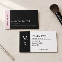 Moderne rosa und schwarze Schönheitssalon