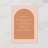 Moderne Rosa- und Terracotta-Hochzeit Begleitkarte (Vorderseite)