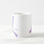 Moderne rosa und violette Monogramm-Personalisieru Kaffeetasse (Mittel)