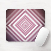 Moderne rosa und weiße Abstufungsquadrate Mousepad (Mit Mouse)