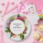 Moderne Rosa und Weiße Farbe Bläsergeburt Pappteller (Party)