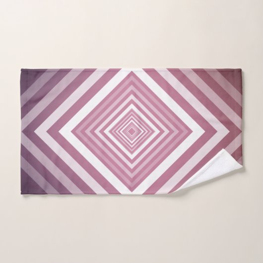 Moderne rosa und weiße Gravierplätze Badhandtuch Set (Handtuch)