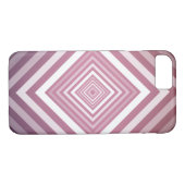 Moderne rosa und weiße Gravierplätze Case-Mate iPhone Hülle (Rückseite (Horizontal))