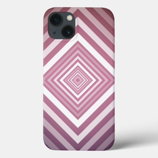 Moderne rosa und weiße Gravierplätze Case-Mate iPhone Hülle (Rückseite)