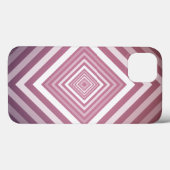Moderne rosa und weiße Gravierplätze Case-Mate iPhone Hülle (Rückseite (Horizontal))