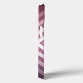 Moderne rosa und weiße Gravierplätze Case-Mate iPhone Hülle (Rückseite / Rechts)