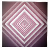 Moderne rosa und weiße Gravierplätze Fliese (Vorderseite)