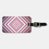 Moderne rosa und weiße Gravierplätze Gepäckanhänger (Vorderseite horizontal)