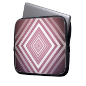 Moderne rosa und weiße Gravierplätze Laptopschutzhülle (Vorderseite Links)