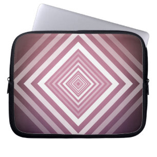 Moderne rosa und weiße Gravierplätze Laptopschutzhülle