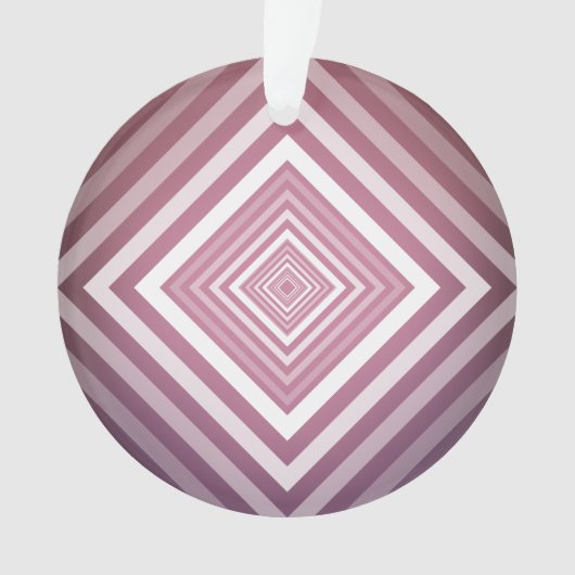 Moderne rosa und weiße Gravierplätze Ornament (Vorderseite)