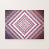 Moderne rosa und weiße Gravierplätze Puzzle (Horizontal)