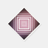 Moderne rosa und weiße Gravierplätze Serviette (Ecke)