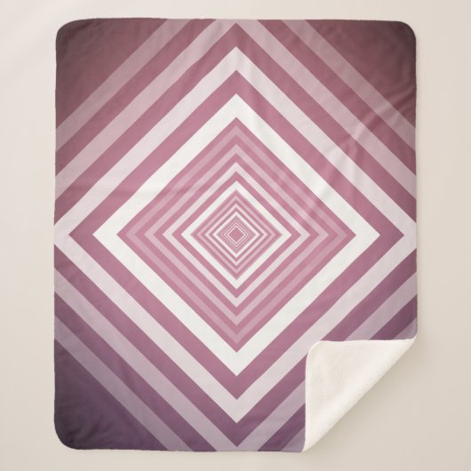 Moderne rosa und weiße Gravierplätze Sherpadecke (Vorderseite)