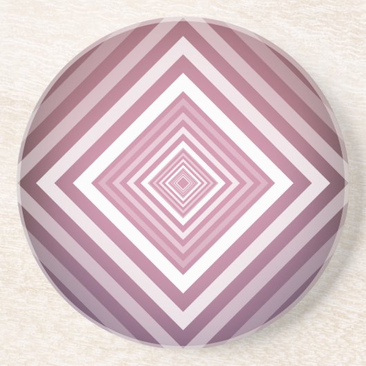 Moderne rosa und weiße Gravierplätze Untersetzer (Vorne)