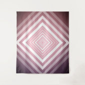 Moderne rosa und weiße Gravierplätze Wandteppich (Vorderseite)