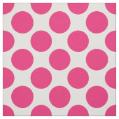 Moderne rosa und weiße große Polka-Punkte Stoff (Muster)
