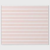 Moderne, rosa und weiße Streifen mit elegantem Chi Geschenkpapier (Flach)