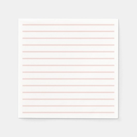 Moderne, rosa und weiße Streifen Serviette (Vorderseite)