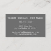 Moderne rosa und weiße Streifen Visitenkarte (Rückseite)