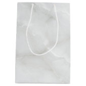 Moderne rosa und weiße Wasserfarben Blumenstrauß Mittlere Geschenktüte (Rückseite)