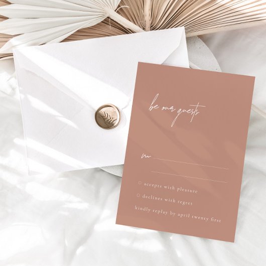 Moderne Rosa - unsere RSVP Card Karte