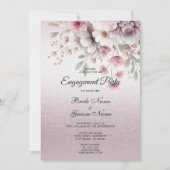 Moderne rosa Verlobung Einladung (Vorderseite)