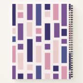 Moderne rosa violette geometrische Formen Notizblock (Rückseite)